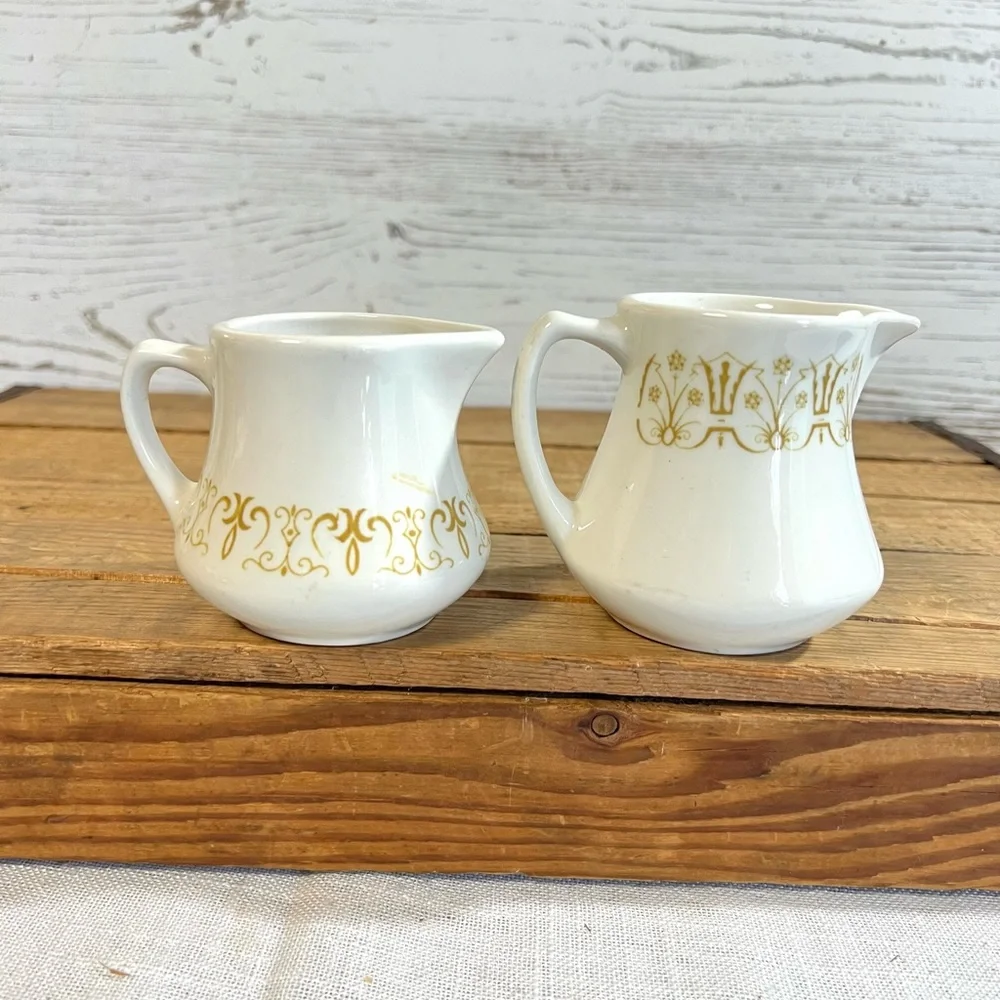 Vintage creamer homer laughlin Syracuse china retro restaurant ware decor_2